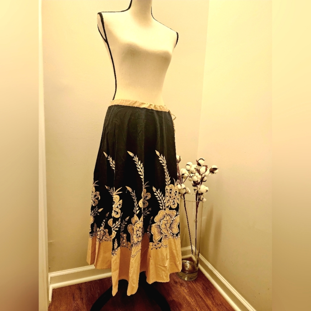 vintage forever XXI midi a-line skirt